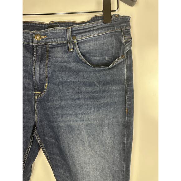 Hudson Sartor Relaxed Skinny Jeans Stretchy Blue Denim Sandblasted Men's Size 38 - Picture 6 of 13